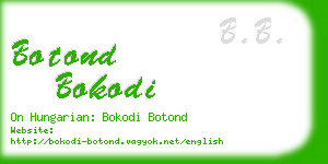 botond bokodi business card